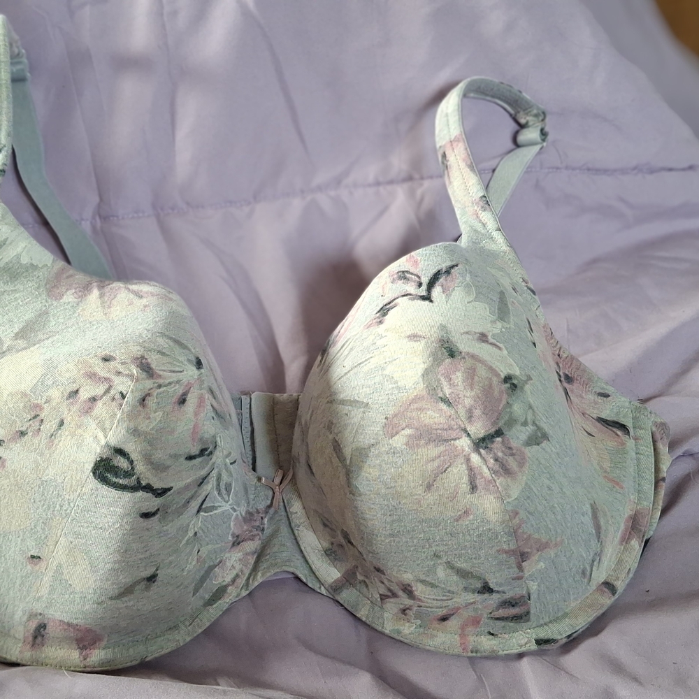 Cacique Pink and Green Bra Intimates & Sleepwear